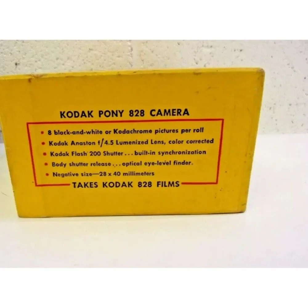 Vintage Kodak‎ Pony 828 Camera With Original Box Untested